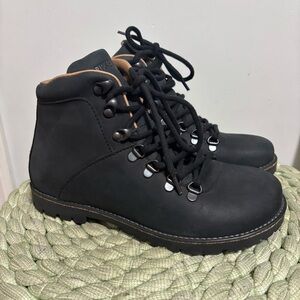 NEW Birkenstock Jackson Nubuck Leather Washed Black Lace Up Boots Narrow 7